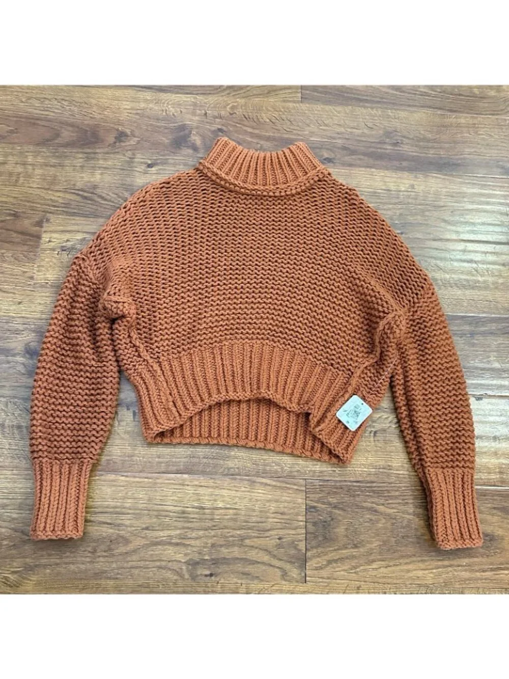 NWT Free People My Only Sunshine Cowl Neck Sweater in Tuscan Earth